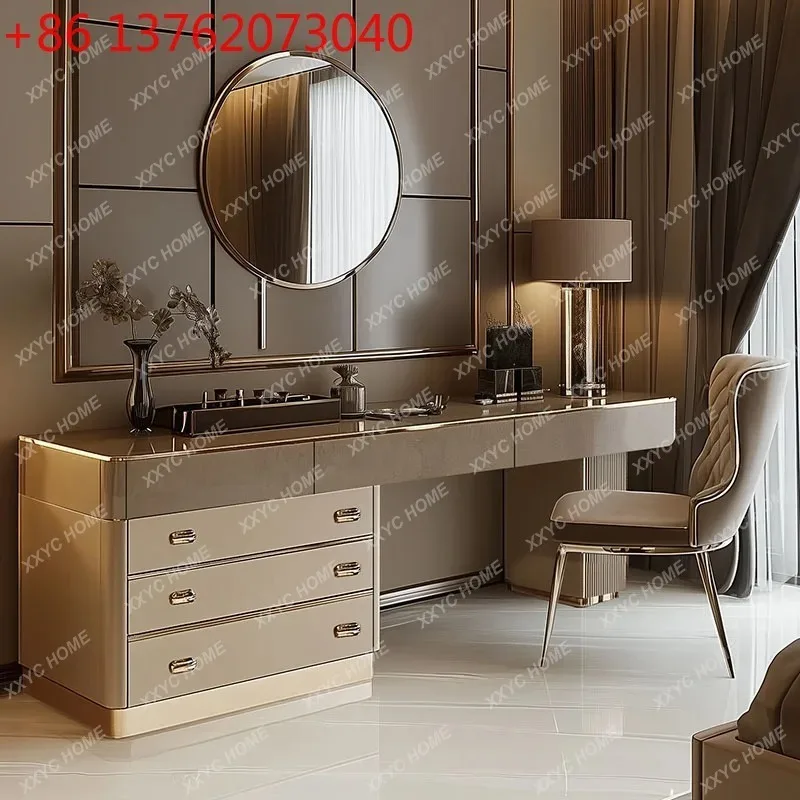 A Full Set Wooden Vanity Table - Beauty Makeup Vanity Set 评论和价格