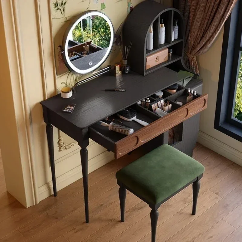 +Organizer Black Vanity Table  - Beauty Makeup Vanity Set 评论和价格