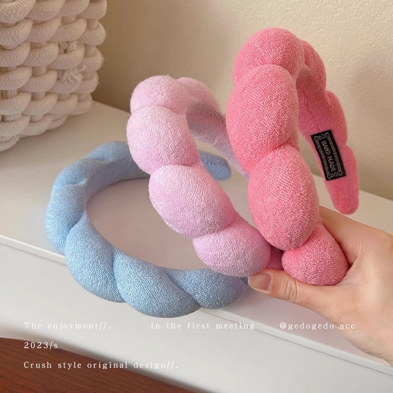 Retro Puffy Hair Band Sponge H - Beauty Makeup Women 评论和价格