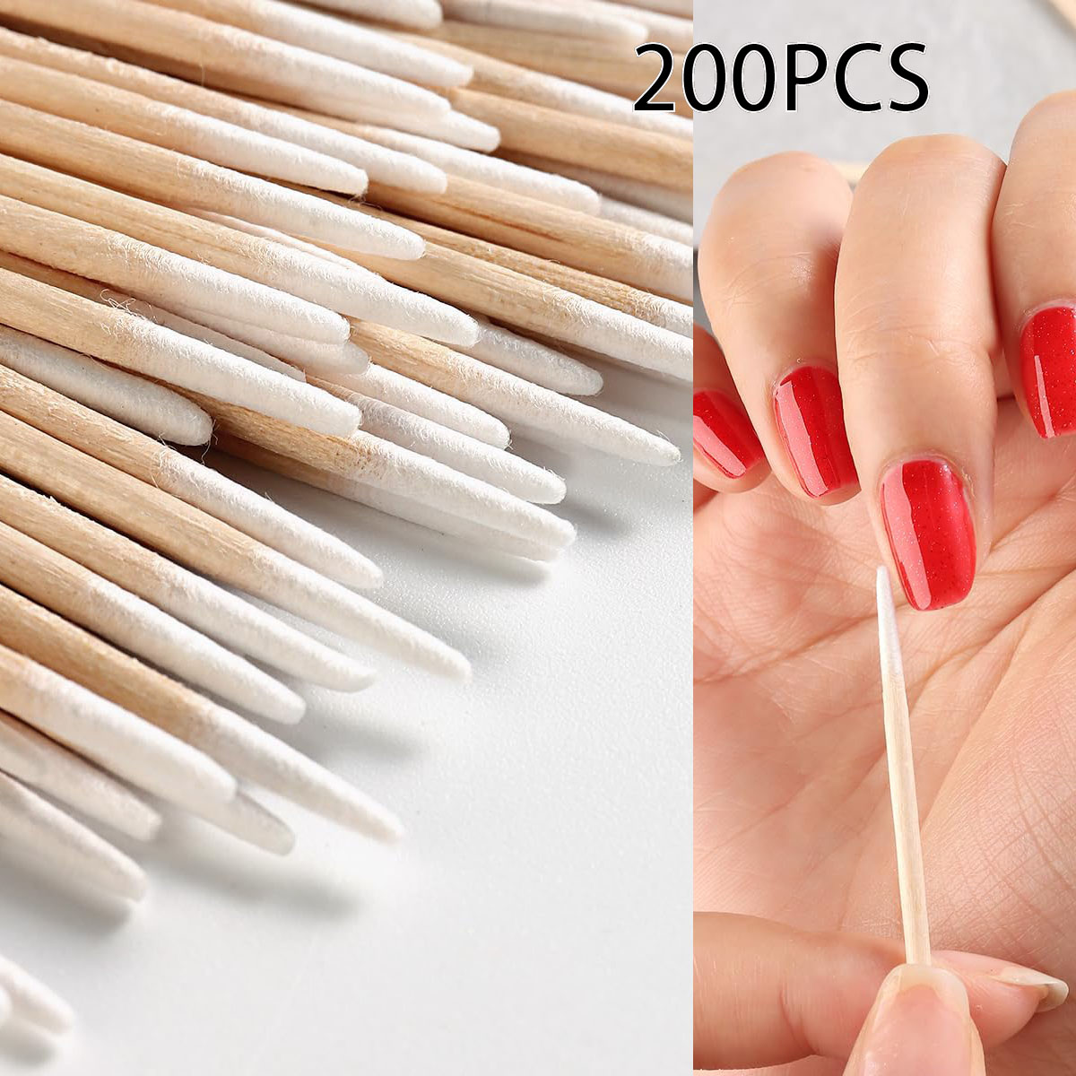 200pcs Nails Art Wood Cotton S - Contour Palette Stick 评论和价格