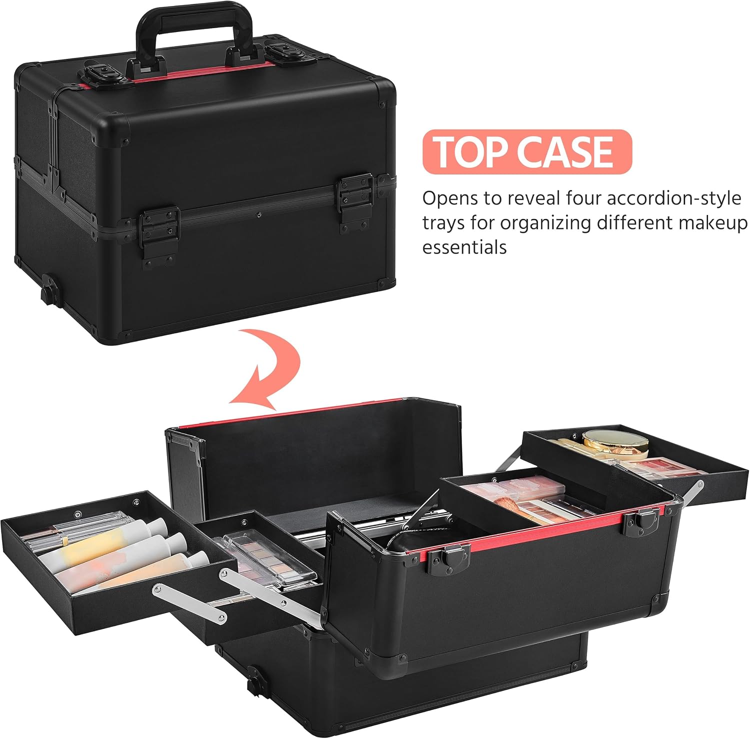 Rolling Makeup Train Case, Cos - Beauty & Makeup Katia Di Paola 评论和价格